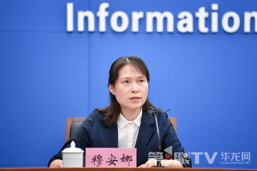 8月25日，中国·重庆黄连产业高质量发展大会新闻发布会举行。图为市药监局副局长穆安娜回答记者提问。第1眼TV-华龙网 李一鸣 摄