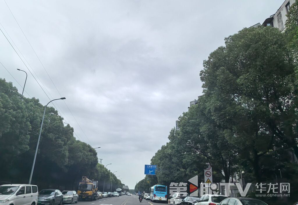 今日重庆中心城区阴天有雨。第1眼TV-华龙网 李舒 摄