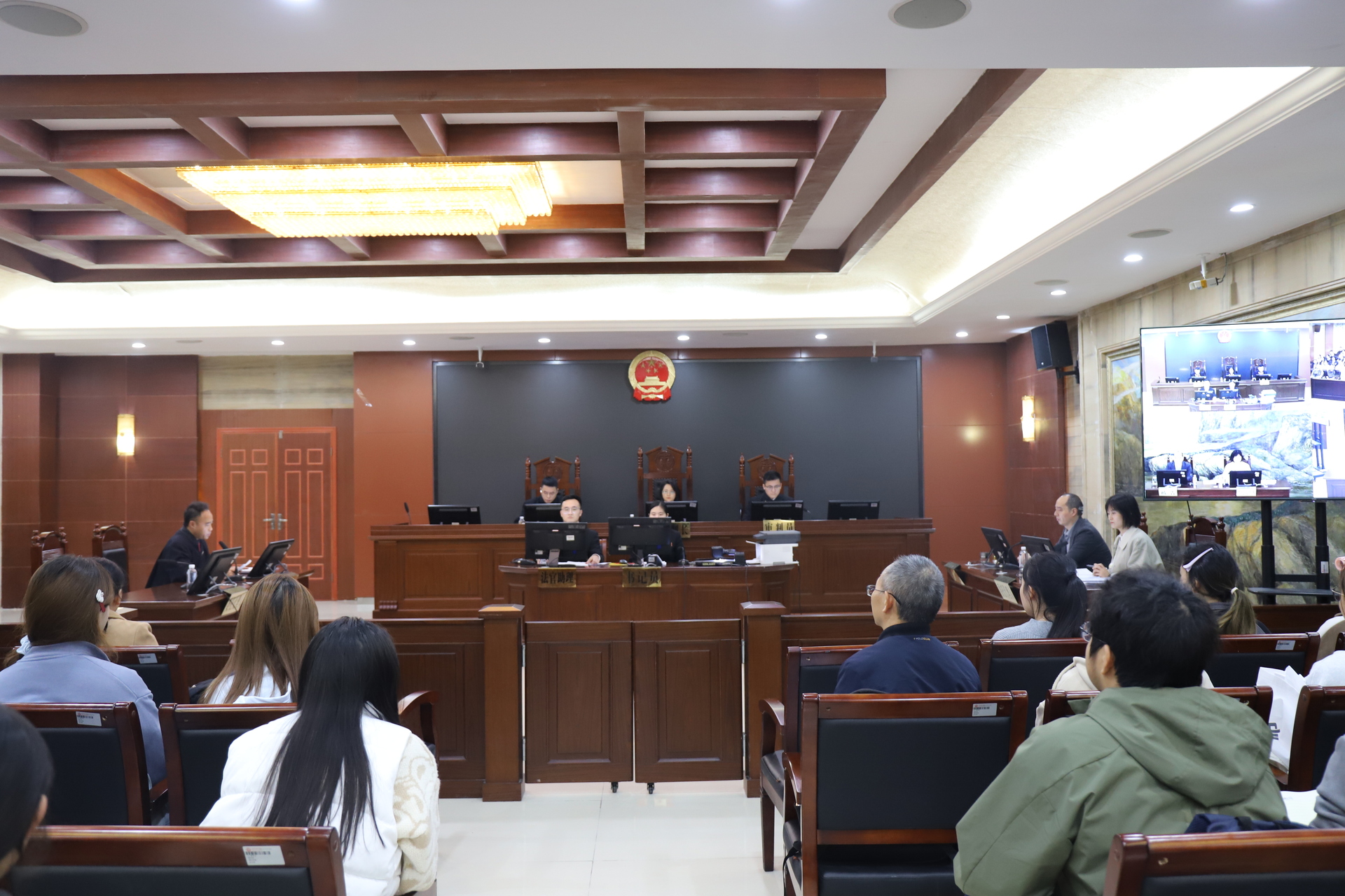 模拟法庭审理现场。受访单位供图