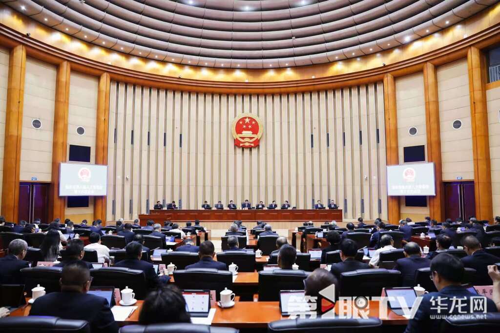 重庆市六届人大常委会第十六次会议第二次全体会议现场。第1眼TV-华龙网记者 石涛 摄