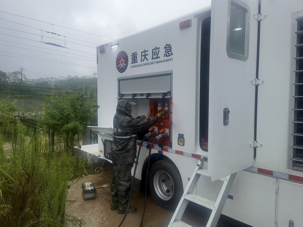 位于璧山区的排涝作业现场。受访单位供图