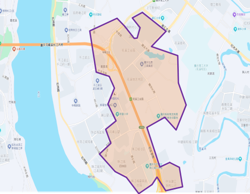 停水区域图。企业供图