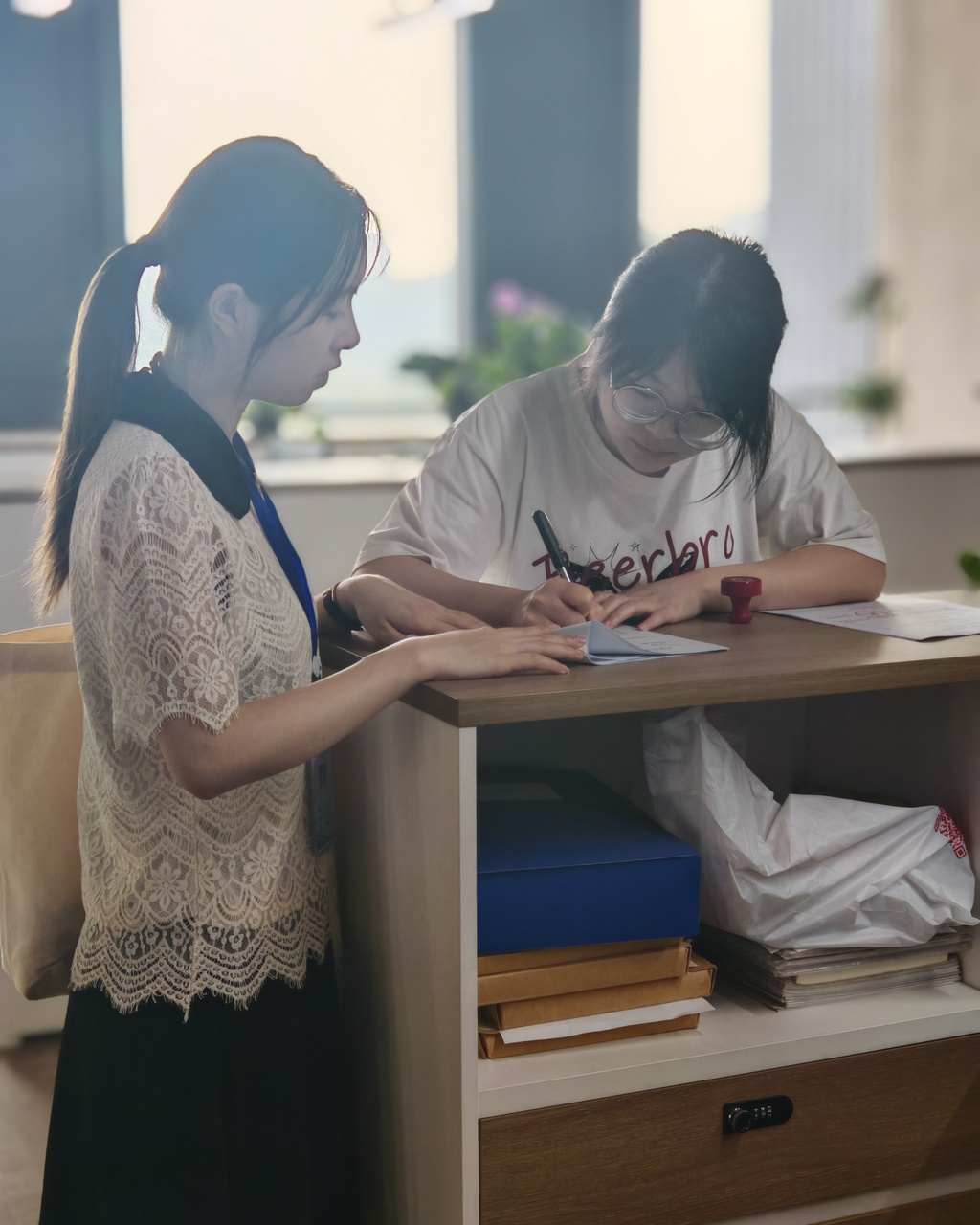 走访企业。受访者供图