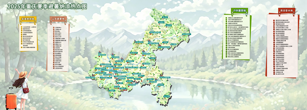 2025年重庆市暑期旅游热点图。重庆市文化旅游委供图