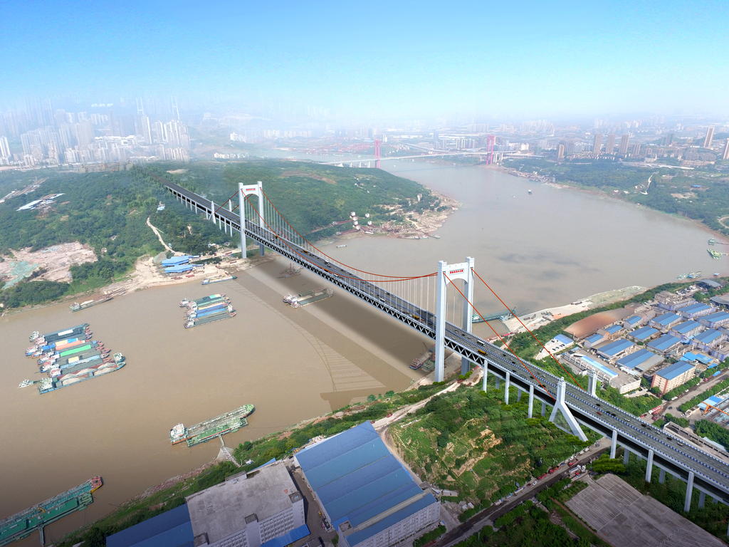 黄桷沱长江大桥效果图。受访者供图