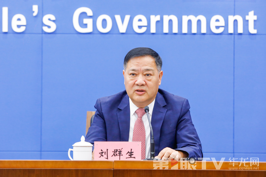 市经济信息委二级巡视员刘群生回答记者提问。第1眼TV-华龙网记者 石涛 摄