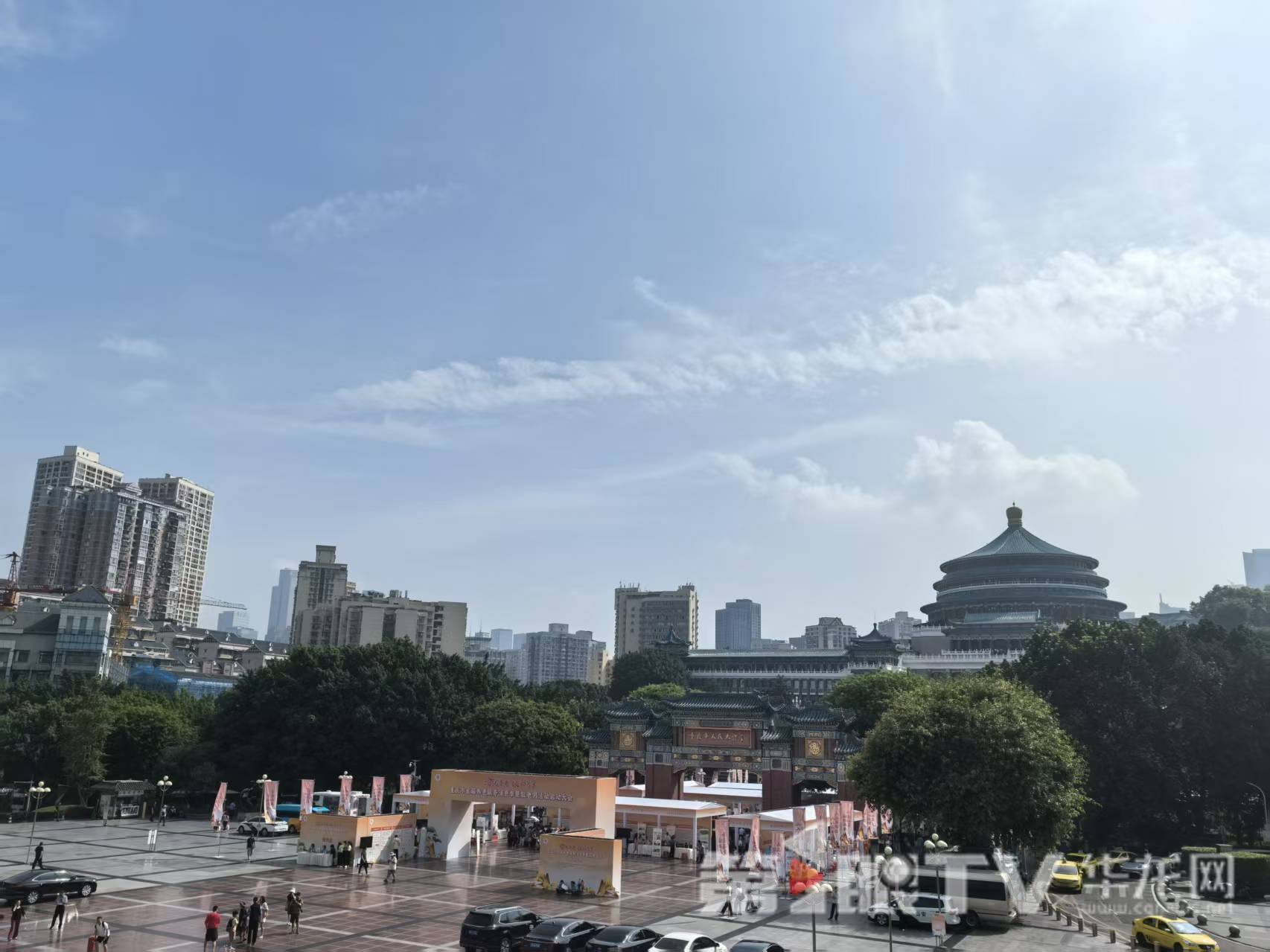 今日重庆中心城区天气晴。第1眼TV-华龙网 李舒 摄