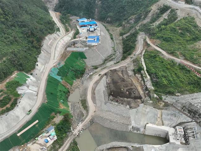 建设中的向阳水库。向阳水库供图