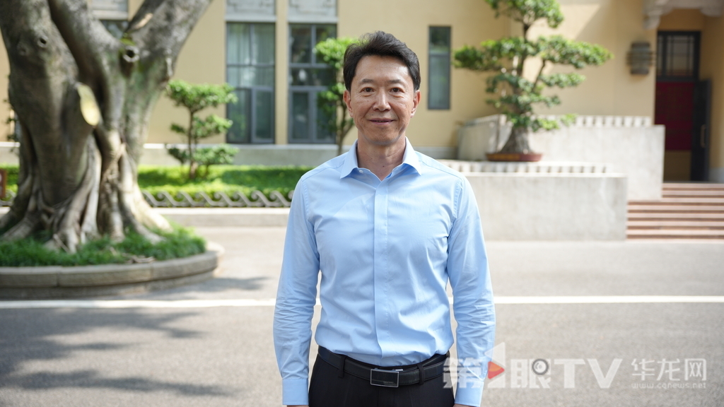 北斗智联科技有限公司董事长花伟程。第1眼TV-华龙网记者 陈洋 摄