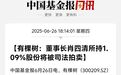 陷入控制权争斗、刚刚摘帽的有棵树,突传董事长股份将被拍卖
