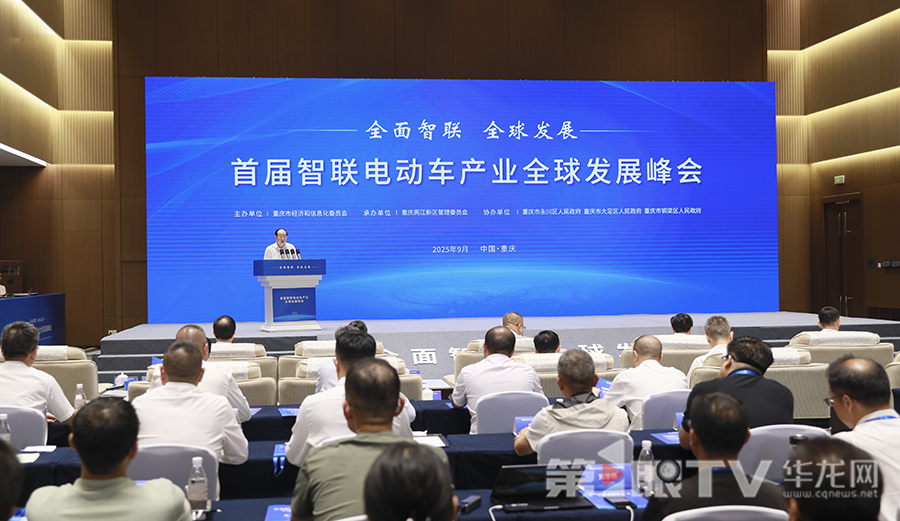 首届智联电动车产业全球发展峰会在两江新区举行。第1眼TV-华龙网首席记者 李文科 摄