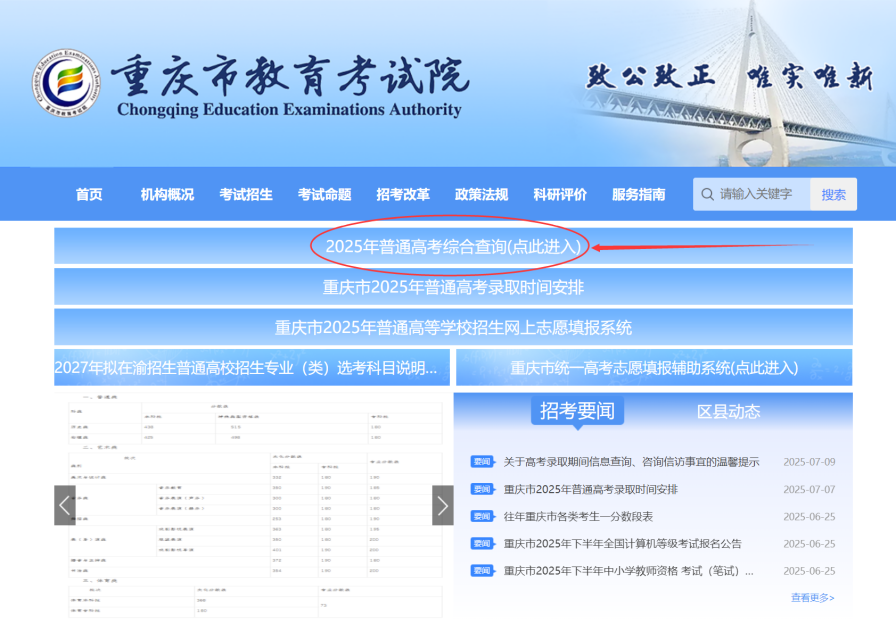 重庆市教育考试院门户网