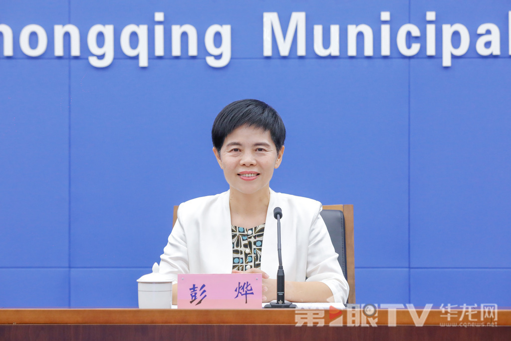 市妇联党组书记、主席彭烨介绍有关情况。第1眼TV-华龙网记者 石涛 摄