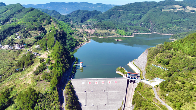 梨子坪水库大坝全景。受访者供图