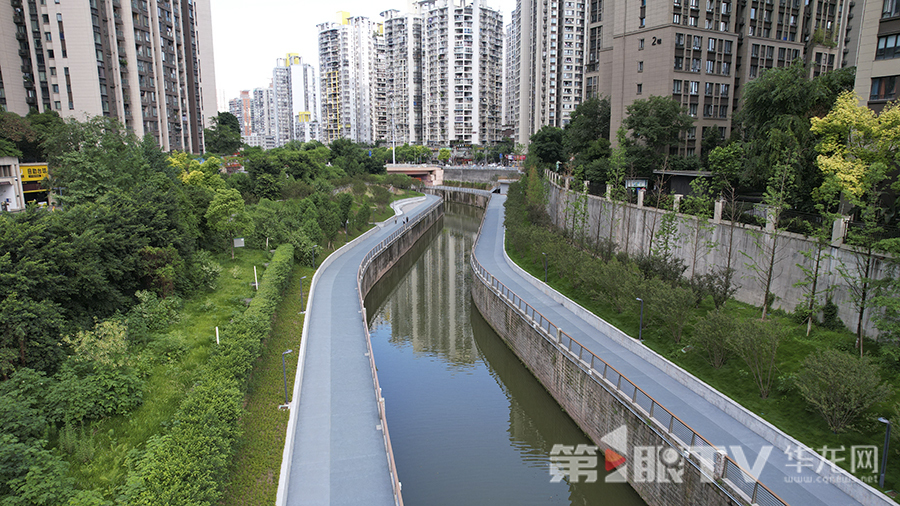 改造提升后的九龙坡区彩云湖至石坪桥横街段河道沿岸。第1眼TV-华龙网首席记者 李文科 摄