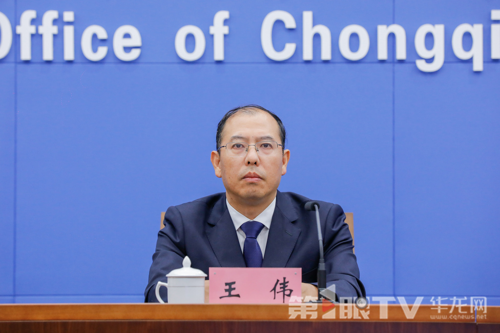 市科技局党委委员、副局长，新闻发言人王伟回答记者提问。第1眼TV-华龙网记者 石涛 摄